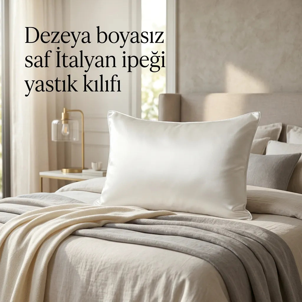 Dezeya Boyasız Saf İpek Yastık Kılıfı